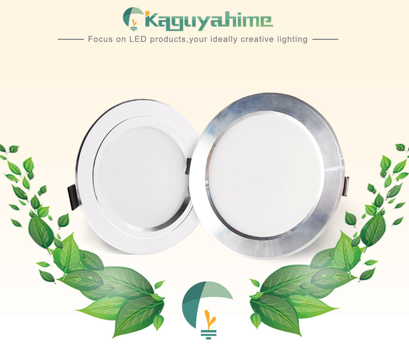 Kaguyahime LED Downlights 18W 15W 9W 5W 3W AC 220V 110V Ultra Thin Aluminum Spot Light For Living Room Down Light Ceiling lamp