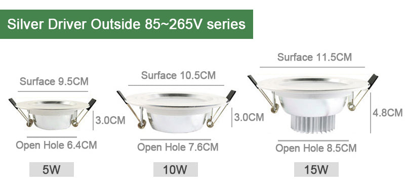 Kaguyahime LED Downlights 18W 15W 9W 5W 3W AC 220V 110V Ultra Thin Aluminum Spot Light For Living Room Down Light Ceiling lamp