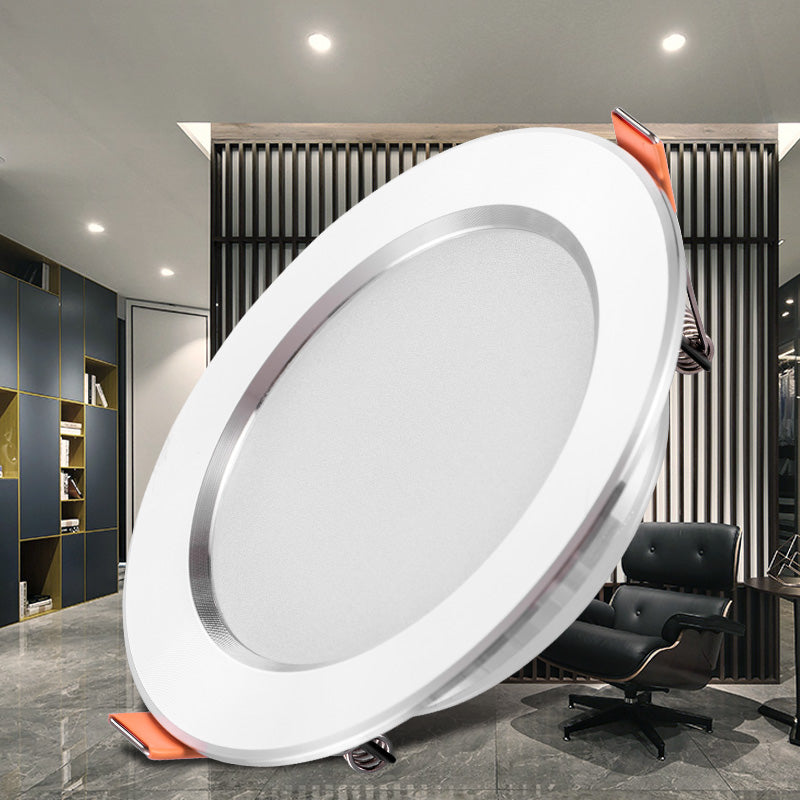 Saiyo LED Downlight 10pcs/lot Three Colors Dimming 5W 7W Recessed Gold White Silver Ceiling Lamp Aluminum Indoor Lighting