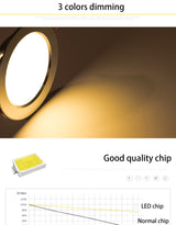 Saiyo LED Downlight 10pcs/lot Three Colors Dimming 5W 7W Recessed Gold White Silver Ceiling Lamp Aluminum Indoor Lighting