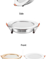 Saiyo LED Downlight 10pcs/lot Three Colors Dimming 5W 7W Recessed Gold White Silver Ceiling Lamp Aluminum Indoor Lighting