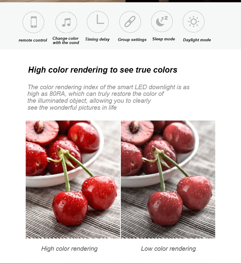 EWeLink WiFi Smart LED Downlight Dimming Round Spot Light 12W RGB Color Changing 2700K-6500K Warm Cool Light Alexa Google Home