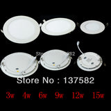 Super Bright LED Panel Downlight LED Ceiling Downlight Recessed LED Panel Light Driver Included AC85-265V 10pcs/lot Ceiling Downlight