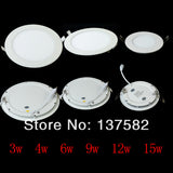 Super Bright LED Panel Downlight LED Ceiling Downlight Recessed LED Panel Light Driver Included AC85-265V 10pcs/lot Ceiling Downlight