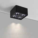 Ceiling Light 1/2/3/4 Head 12w Square Surface Mounted Downlight Anti-glare Living Room Bedroom Indoor Lighting Household Lamp