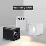 Ceiling Light 1/2/3/4 Head 12w Square Surface Mounted Downlight Anti-glare Living Room Bedroom Indoor Lighting Household Lamp