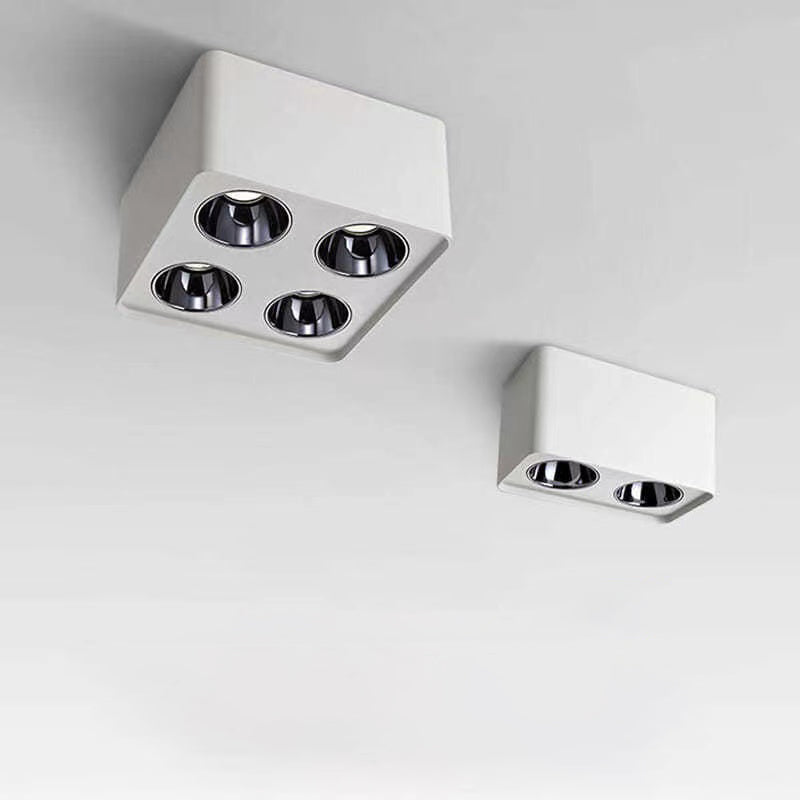 Ceiling Light 1/2/3/4 Head 12w Square Surface Mounted Downlight Anti-glare Living Room Bedroom Indoor Lighting Household Lamp