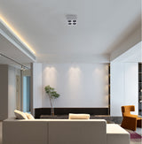 Ceiling Light 1/2/3/4 Head 12w Square Surface Mounted Downlight Anti-glare Living Room Bedroom Indoor Lighting Household Lamp