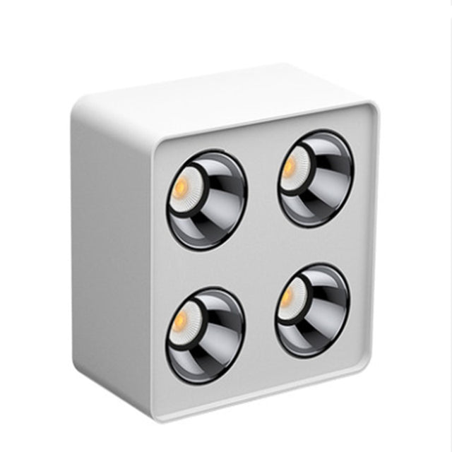 Ceiling Light 1/2/3/4 Head 12w Square Surface Mounted Downlight Anti-glare Living Room Bedroom Indoor Lighting Household Lamp