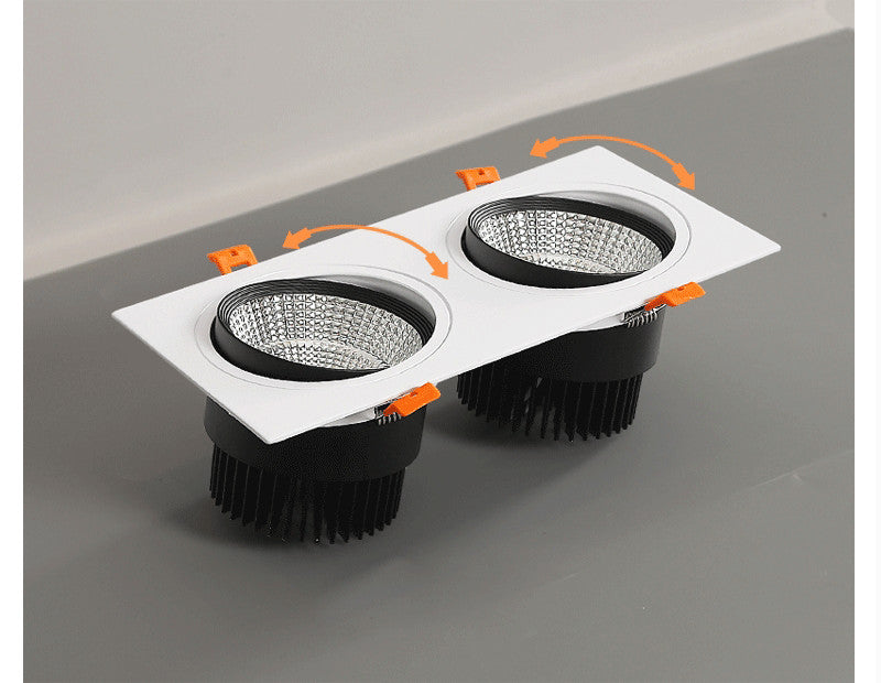 Super Bright LED Recessed Ceiling Lamp Square Downlight COB 7W 9W 12W 24W 36W LED Spot light decoration led light AC 110V 220V