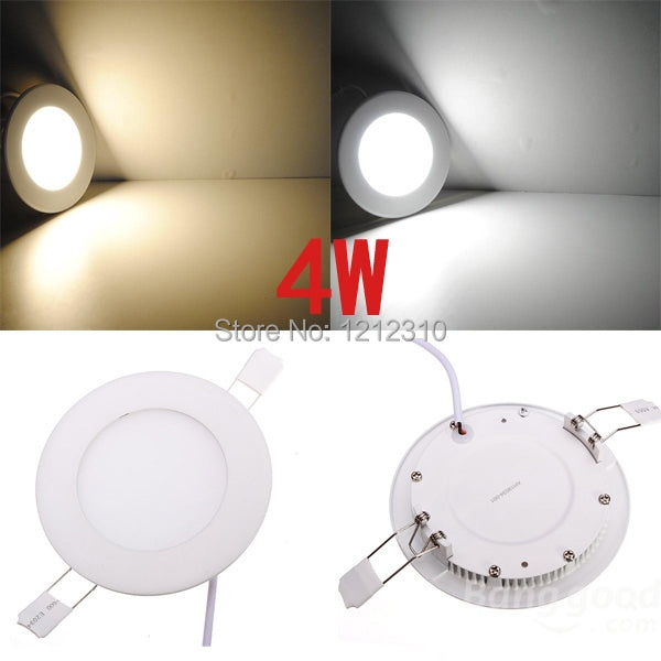 NEW Hot Ultra Thin Design 3W 4W 6W 9W 12W 15W 25W LED Surface Ceiling Recessed Grid Downlight / Round Panel Light