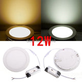 NEW Hot Ultra Thin Design 3W 4W 6W 9W 12W 15W 25W LED Surface Ceiling Recessed Grid Downlight / Round Panel Light