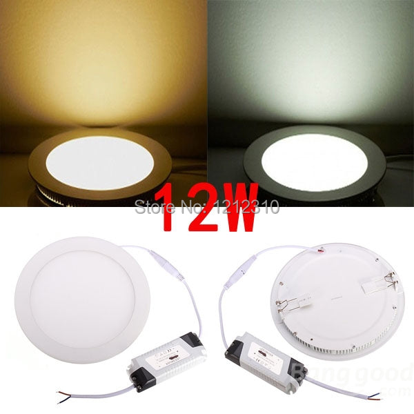 NEW Hot Ultra Thin Design 3W 4W 6W 9W 12W 15W 25W LED Surface Ceiling Recessed Grid Downlight / Round Panel Light