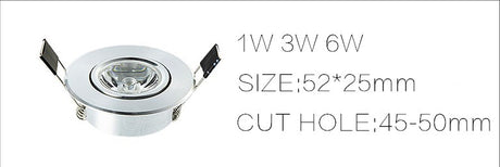 MINI Downlight Dimmable 6W High Power LED Recessed Ceiling Downlight Lamps LED Downlights for Living Room Cabinet Bedroom