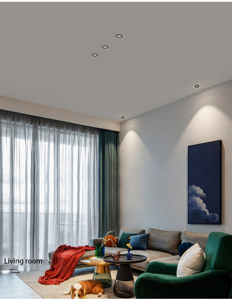 BRGT LED Spot Lights Recessed Downlight Aluminum Ceiling 7W 12W 24W COB Focos Lamp 110V 220V For Kitchen Home Indoor Lighting