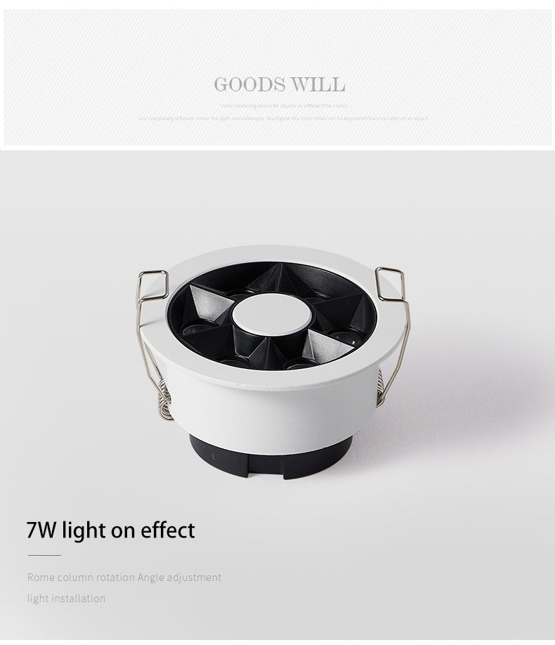 BRGT LED Spot Lights Recessed Downlight Aluminum Ceiling 7W 12W 24W COB Focos Lamp 110V 220V For Kitchen Home Indoor Lighting