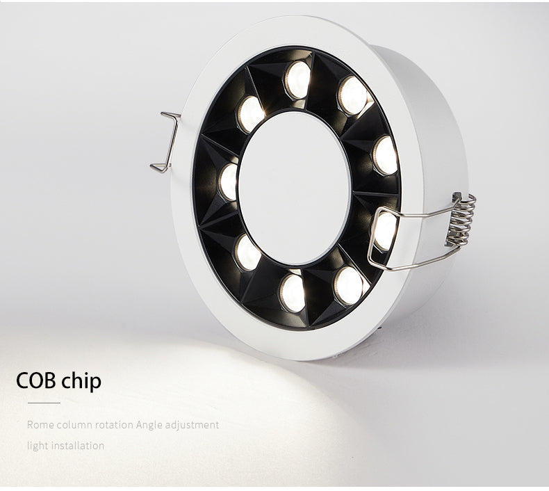 BRGT LED Spot Lights Recessed Downlight Aluminum Ceiling 7W 12W 24W COB Focos Lamp 110V 220V For Kitchen Home Indoor Lighting