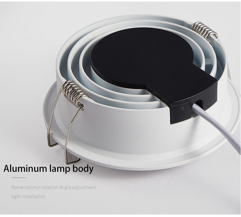 BRGT LED Spot Lights Recessed Downlight Aluminum Ceiling 7W 12W 24W COB Focos Lamp 110V 220V For Kitchen Home Indoor Lighting