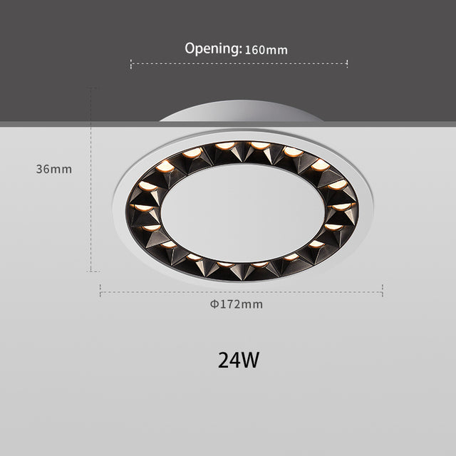 BRGT LED Spot Lights Recessed Downlight Aluminum Ceiling 7W 12W 24W COB Focos Lamp 110V 220V For Kitchen Home Indoor Lighting