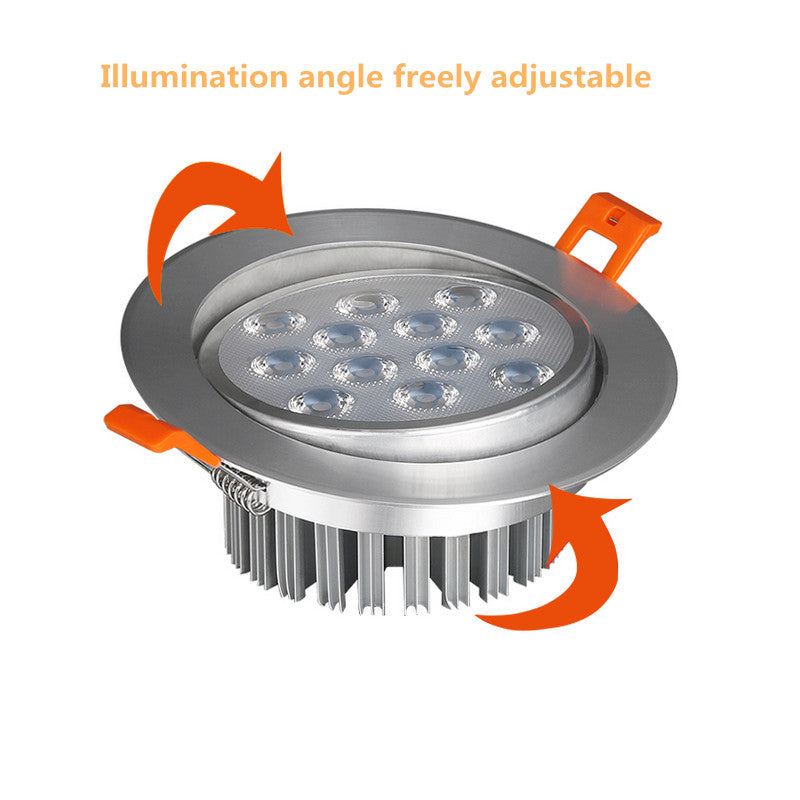 Round dimmable downlight 3W/6W/10W/14W/18W/24W/36W LED ceiling spotlight embedded high-power ceiling spotlight ac85-265V