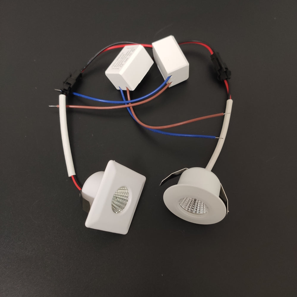 COB ceiling downlight dimmable white body 10pcs/lot 3w recessed spot lights 110v 220v High Quality Round square