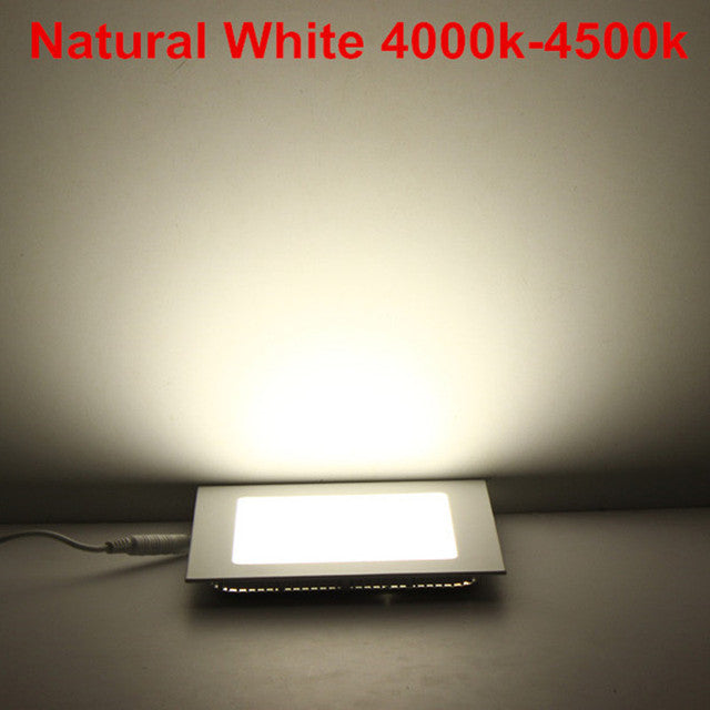Dimmable LED Downlight 3W 4W 6W 9W 12W 15W 25W Square Ultrathin SMD 2835 Ceiling Panel Lights AC85-265V