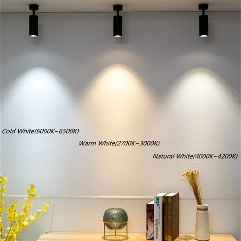 Foldable 360° Rotatable LED Downlights Surface Mounted COB LED Ceiling Spot lights 7W 10W 12W LED Lamps Background Wall Lighting