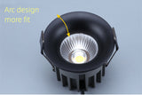 Anti-glare Dimmable Led Downlights COB Ceiling Spot Light 10W 12W 15W 18W AC90-265V Recessed Narrow Border Indoor Lighting