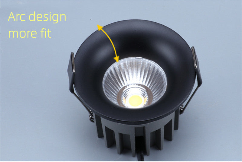Anti-glare Dimmable Led Downlights COB Ceiling Spot Light 10W 12W 15W 18W AC90-265V Recessed Narrow Border Indoor Lighting