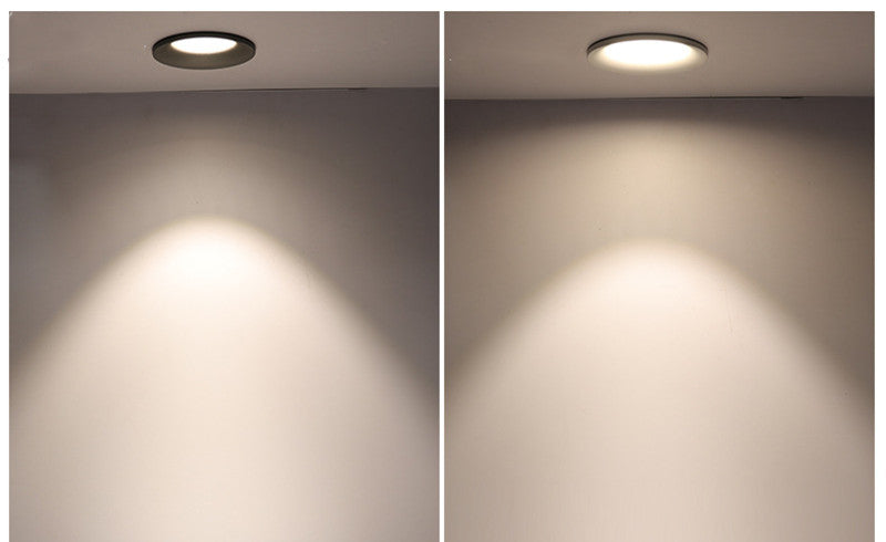 Anti-glare Dimmable Led Downlights COB Ceiling Spot Light 10W 12W 15W 18W AC90-265V Recessed Narrow Border Indoor Lighting
