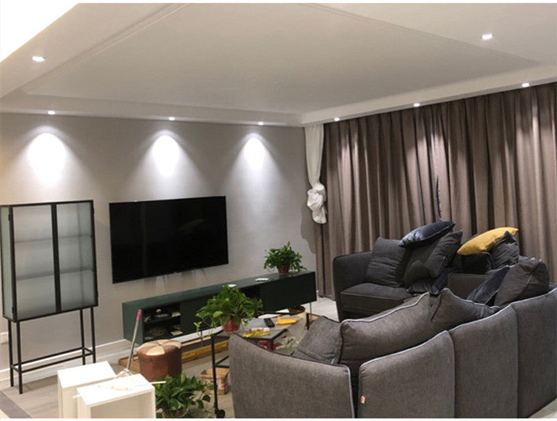 Anti-glare Dimmable Led Downlights COB Ceiling Spot Light 10W 12W 15W 18W AC90-265V Recessed Narrow Border Indoor Lighting