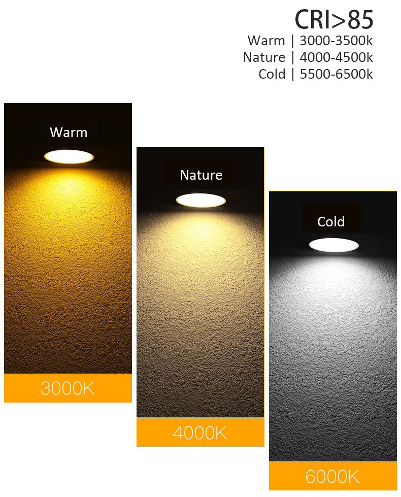 AC220V Recessed Anti Glare LED Downlights 7W 9W 12W Frameless LED Ceiling Spot Lights Background Lamps Bedroom Indoor Lighting