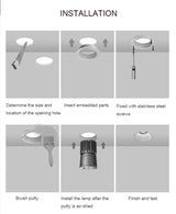 AC220V Recessed Anti Glare LED Downlights 7W 9W 12W Frameless LED Ceiling Spot Lights Background Lamps Bedroom Indoor Lighting