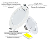 Led Downlight 5W 9W 12W 15W 18W 220V 10pcs/lot Ceiling Light Recessed Down light Round Led Panel Light Spotlight Indoor Lighting