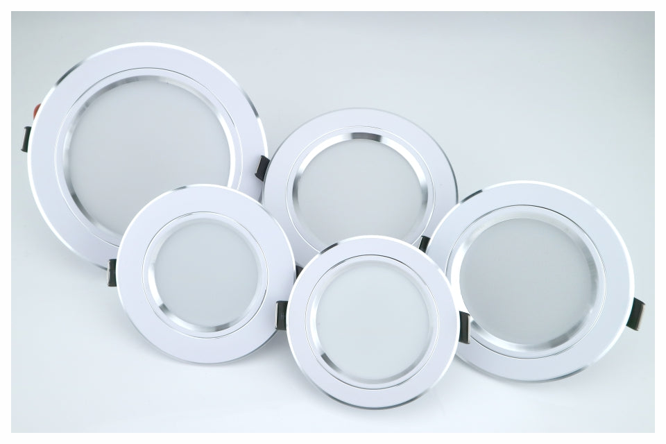 Led Downlight 5W 9W 12W 15W 18W 220V 10pcs/lot Ceiling Light Recessed Down light Round Led Panel Light Spotlight Indoor Lighting