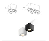 Square Surface Mounted Downlight Led Spotlight Aisle Living Room Without Main Light Adjustable Spotlight