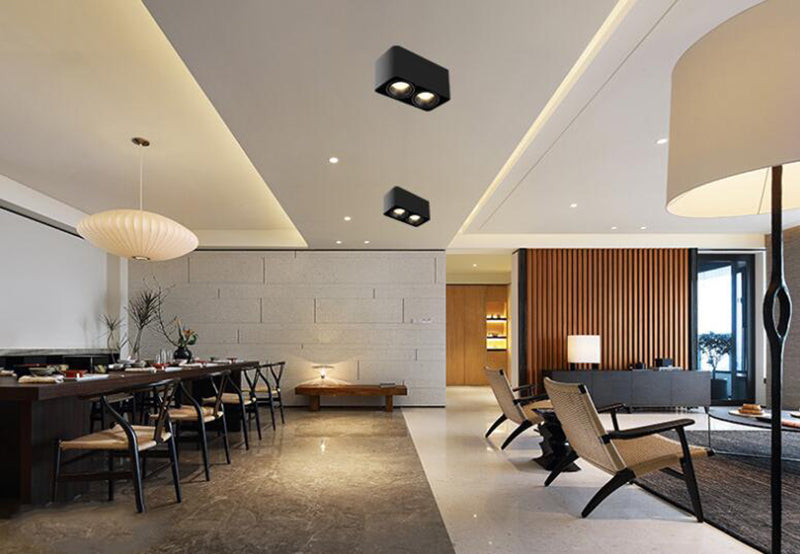 Square Surface Mounted Downlight Led Spotlight Aisle Living Room Without Main Light Adjustable Spotlight