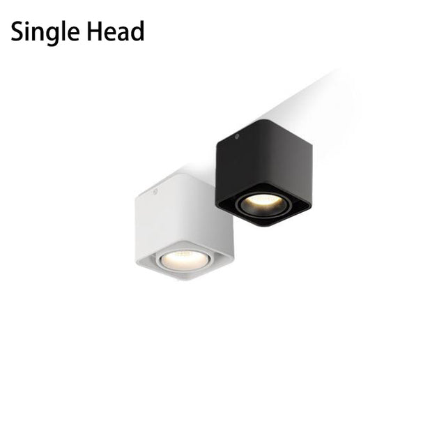 Square Surface Mounted Downlight Led Spotlight Aisle Living Room Without Main Light Adjustable Spotlight
