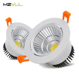 COB AC85-265V LED downlight 5W 9W 12W Warm White 3000k Pure White 6000k Spot Lights Indoorled downlight