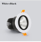 COB AC85-265V LED downlight 5W 9W 12W Warm White 3000k Pure White 6000k Spot Lights Indoorled downlight