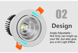 COB AC85-265V LED downlight 5W 9W 12W Warm White 3000k Pure White 6000k Spot Lights Indoorled downlight