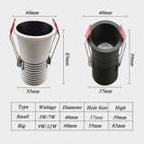 LED downlight dimmable ac110-240V 5W 7w 9W 12W embedded LED ceiling light anti-glare indoor lighting ceiling bulb