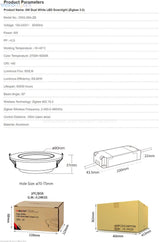 Miboxer Zigbee 3.0 Dual White LED Downlight DW2-06A-ZB 6W / DW2-12A-ZB 12W Round Ceiling Light AC100~240V LED Panel lamp