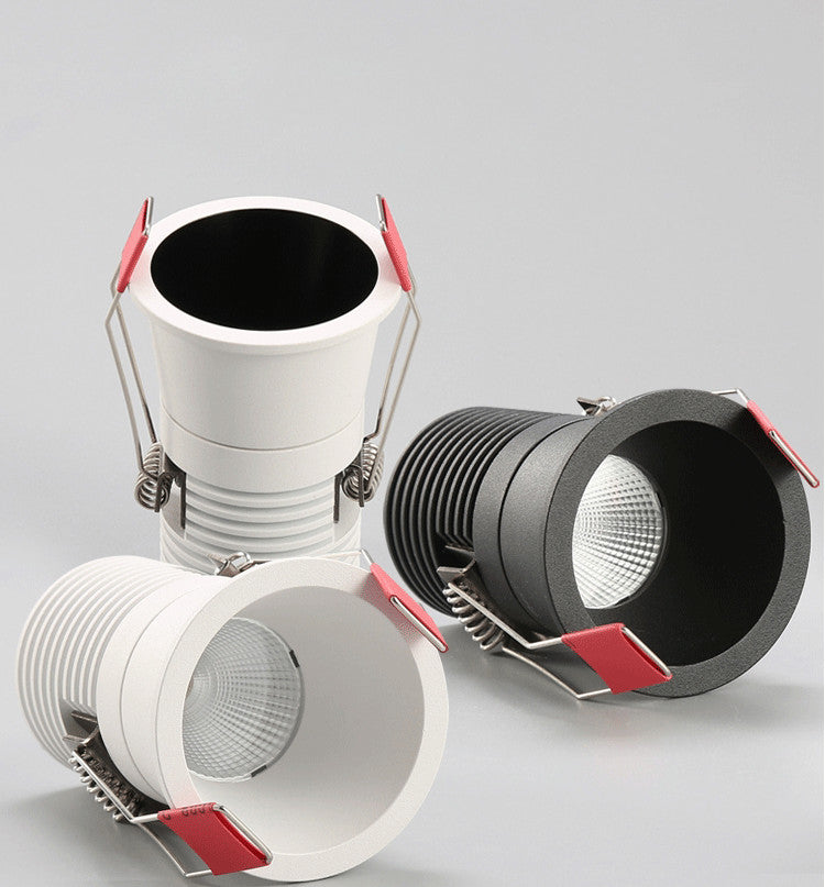 Anti Glare Dimmable COB LED Downlights 5W/7W/10W/12W LED Ceiling Spot Lights Warm Cold White Background Lamps Indoor Lighting