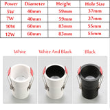 Anti Glare Dimmable COB LED Downlights 5W/7W/10W/12W LED Ceiling Spot Lights Warm Cold White Background Lamps Indoor Lighting