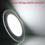 6W 9W 12W 18W Round/Square Glass LED Downlight Recessed LED Panel Light Spot Ceiling Down Light Warm/Natural/Cold White/3 Color