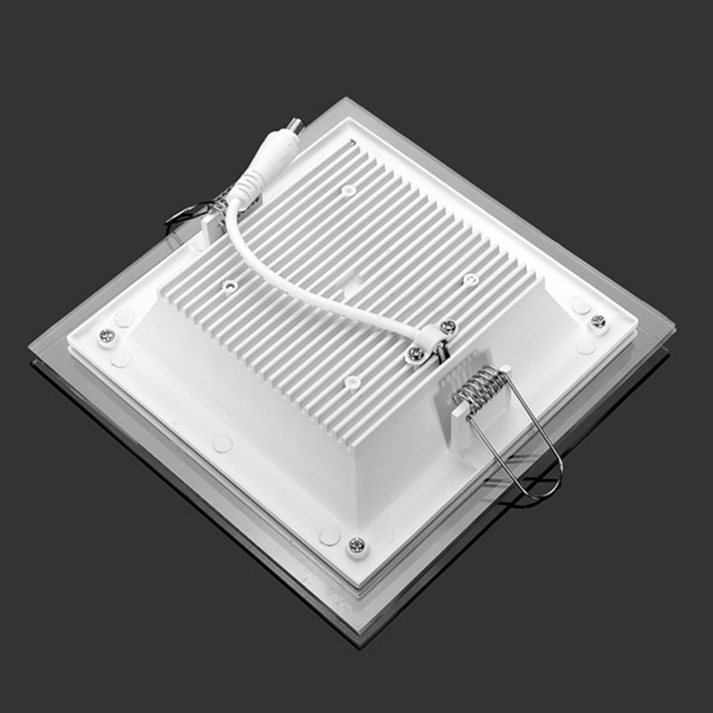 6W 9W 12W 18W Round/Square Glass LED Downlight Recessed LED Panel Light Spot Ceiling Down Light Warm/Natural/Cold White/3 Color