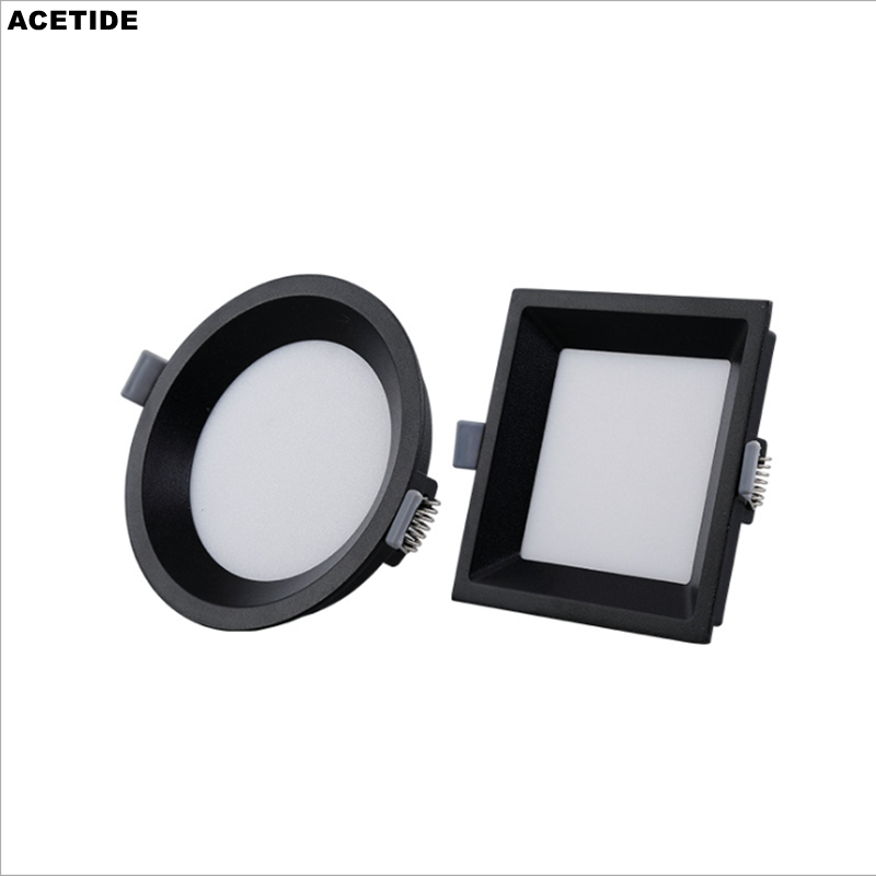 LED Downlight 5W 9W 12W 16W 22W Round Square Embedded LED Panel Light Downlight Black LED Ceiling Lamp Lights AC110V 220V