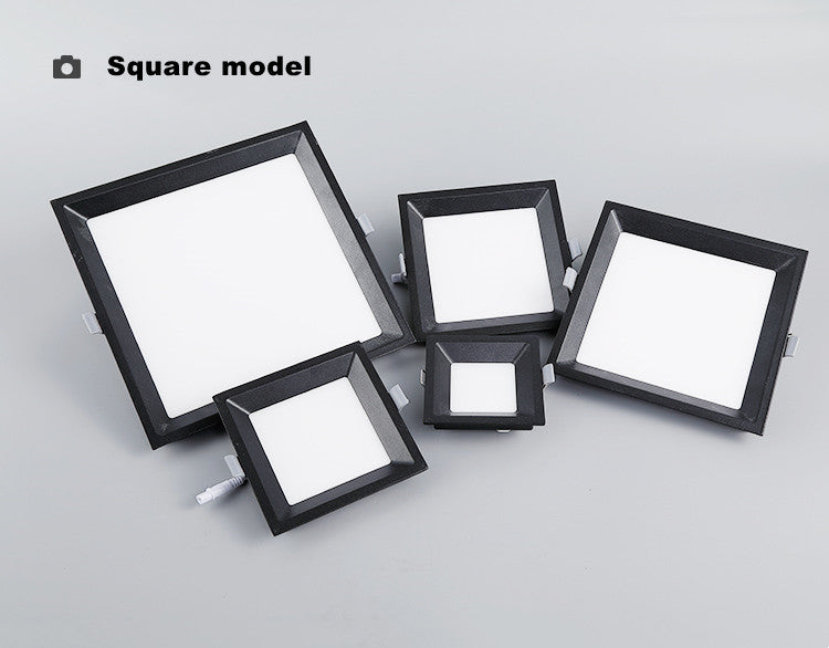 LED Downlight 5W 9W 12W 16W 22W Round Square Embedded LED Panel Light Downlight Black LED Ceiling Lamp Lights AC110V 220V
