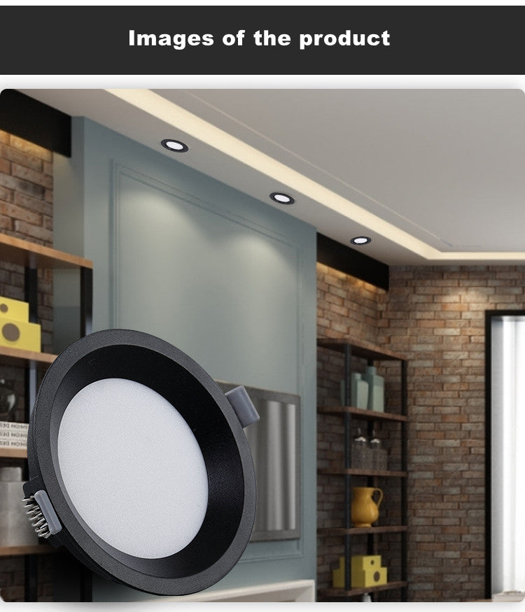 LED Downlight 5W 9W 12W 16W 22W Round Square Embedded LED Panel Light Downlight Black LED Ceiling Lamp Lights AC110V 220V